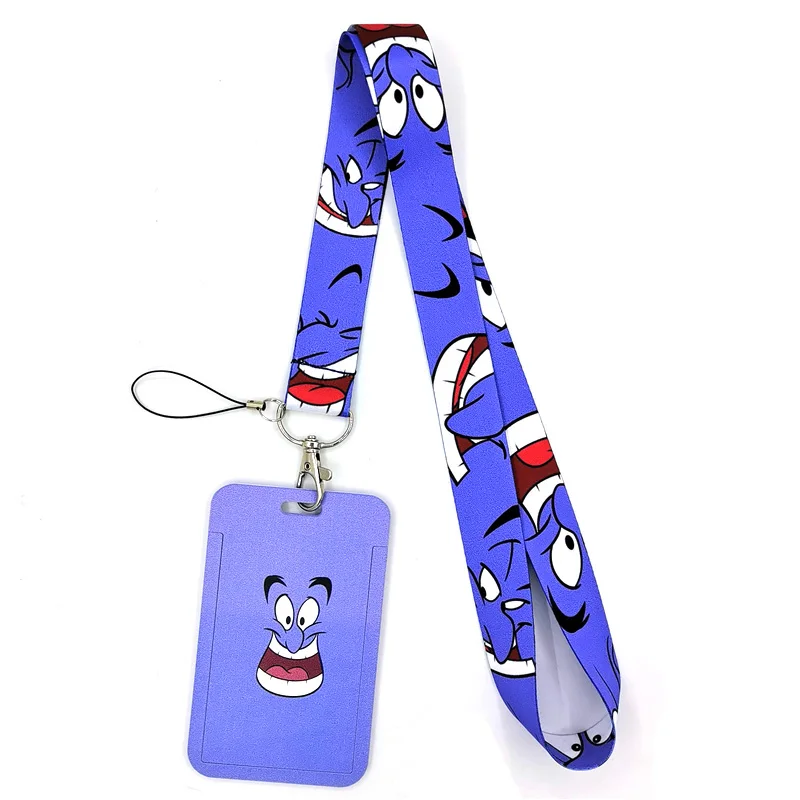 Aladdin and the magic lamp Art Cartoon Anime Fashion Lanyard Bus ID Name Work Card Holder Accessories Decorations Kid Gifts