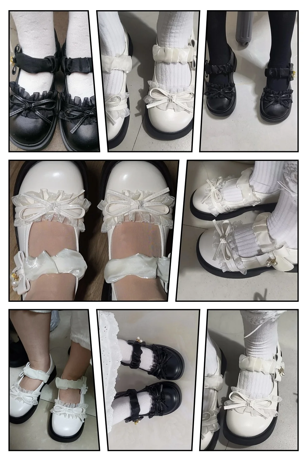 Neue Mary Janes Loafers mit klobigem Absatz, süße Schleifen-Schuhe für Damen, lässige Schuhe im Preppy College JK-Stil für Mädchen – Detail 3