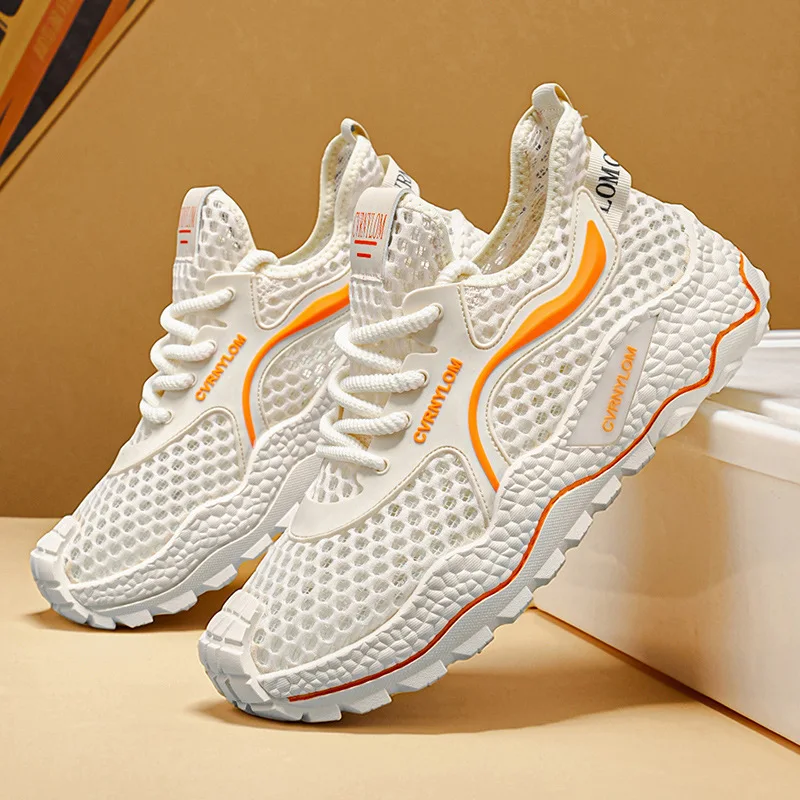Summer New Designer Hallow Mesh Shoes for Man Fashion Casual Sports Running Sho…