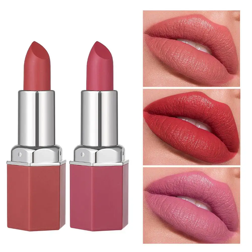 Rouge à lèvres velours nude pour femme, étanche, longue durée, tasse cosmétique, charme, sexy, hydratant, lisse, antiadhésif, Y5J4, 256