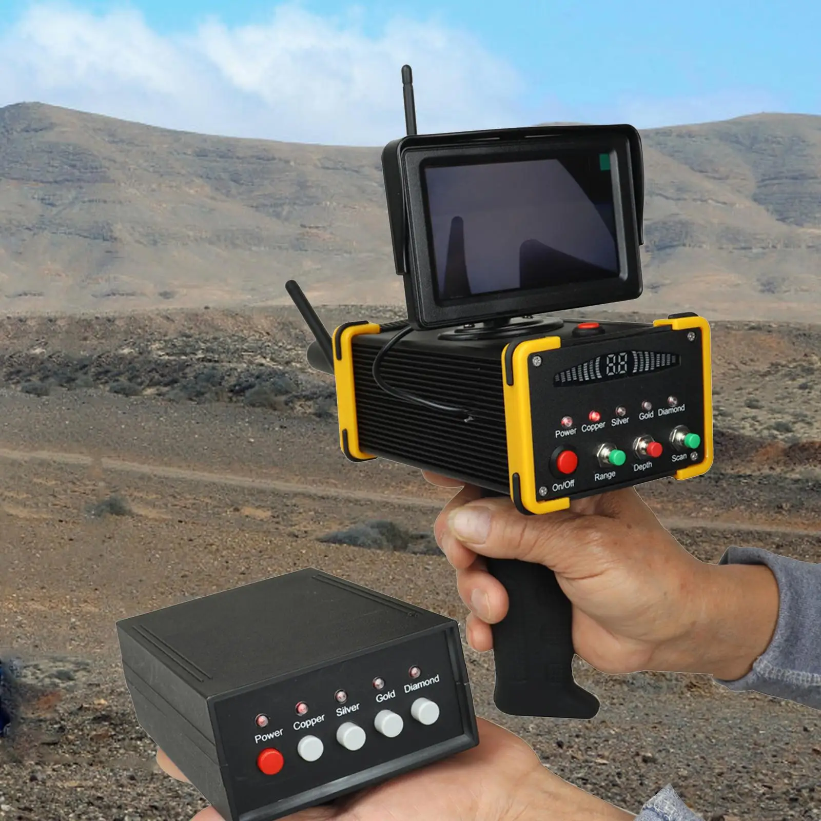 Underground Treasure Detector Definition Screen Handheld Search Treasure Pinpointing Metal Detector for Treasure
