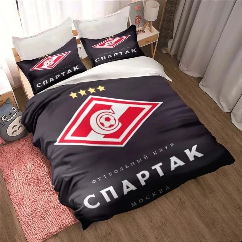 3D Print Spartak Moscow Bedding Set,Duvet Cover Comforter Bed Set Quilt Cover Pillowcase,King Queen Twin Size Boys Girls Adults