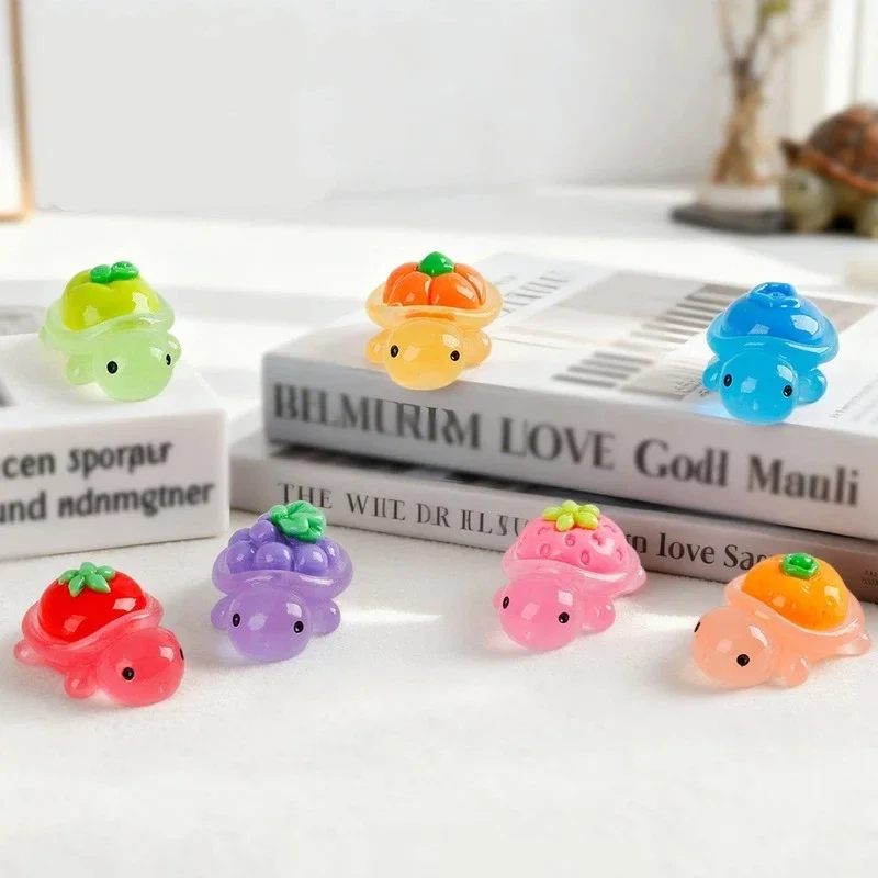 3d Resin Diy Jewelry Accessories Cartoon Fruit Turtle Charms Creative Hair Ornament Parts Keychain Mini Car Decorations Toys