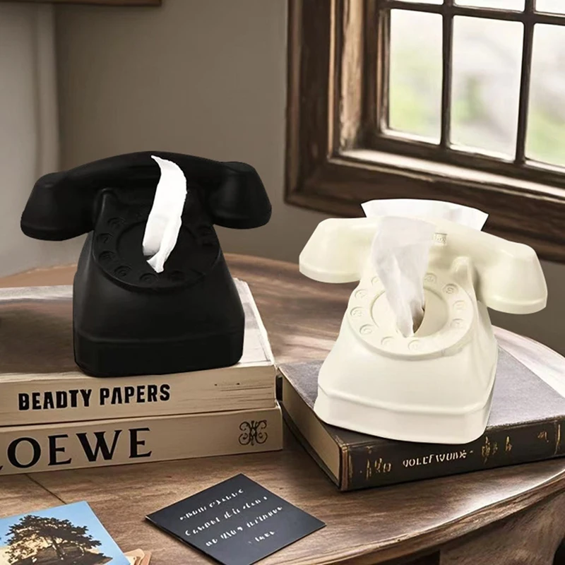 ABDJ-صندوق مناديل الهاتف القديم الطراز الفاخر على الطراز الأوروبي صندوق مناديل مضحك هووسورمينغ هدية الحلي