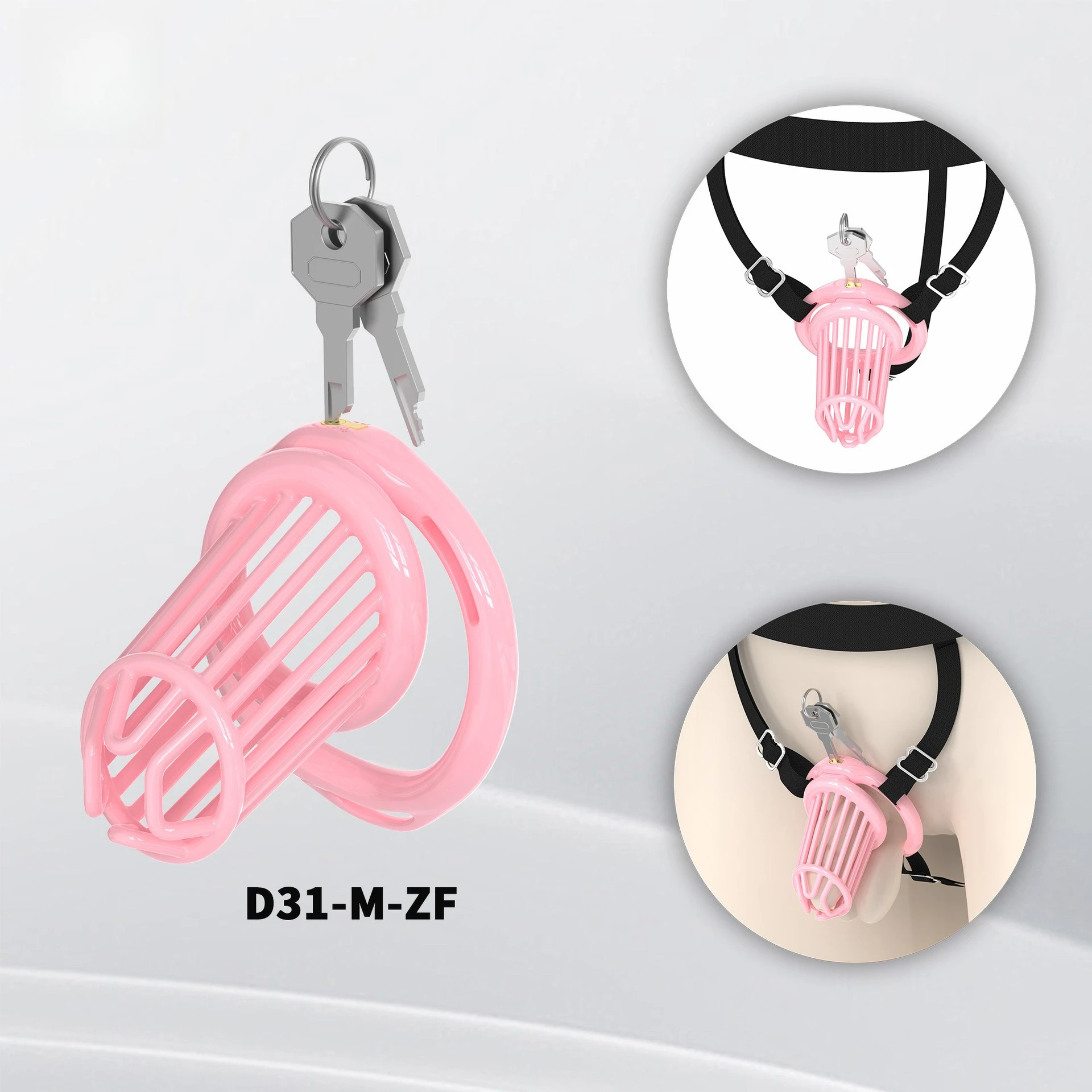 Hollow Penis Chastity Lock Chastity Device Bondage Sissy Breathable Chastity Cage Abstinence Sex Toys for Men Urethral Catheter - view 2
