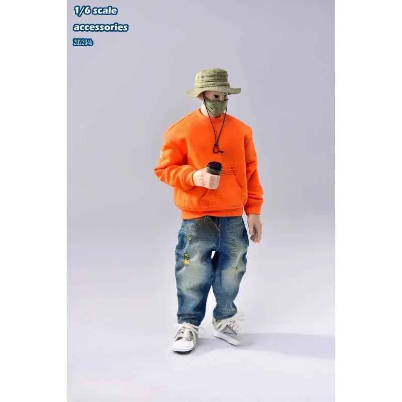 

Trickyman12 1/6 Scale Action Figure Trendy Street Hip Hop Denim Jacket Pant Sweatshirt Shoes Clothes for 12" Male Soldier Decor