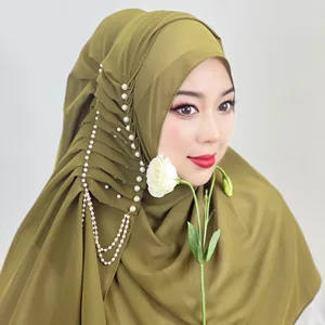 عمائم أفريقية وشال موجر عربية الرقبة أنثى بانولو دي موجر لطيف مسلم مطرز شرابة الحجاب لون الخالص الحجاب عربي حجاب المرأة لامع لينة سهلة الارتداء حجاب الحجاب التركي التفاف الرأس وشاح أعلى 12 مبيعات للأوشحة التركية - رقم 12