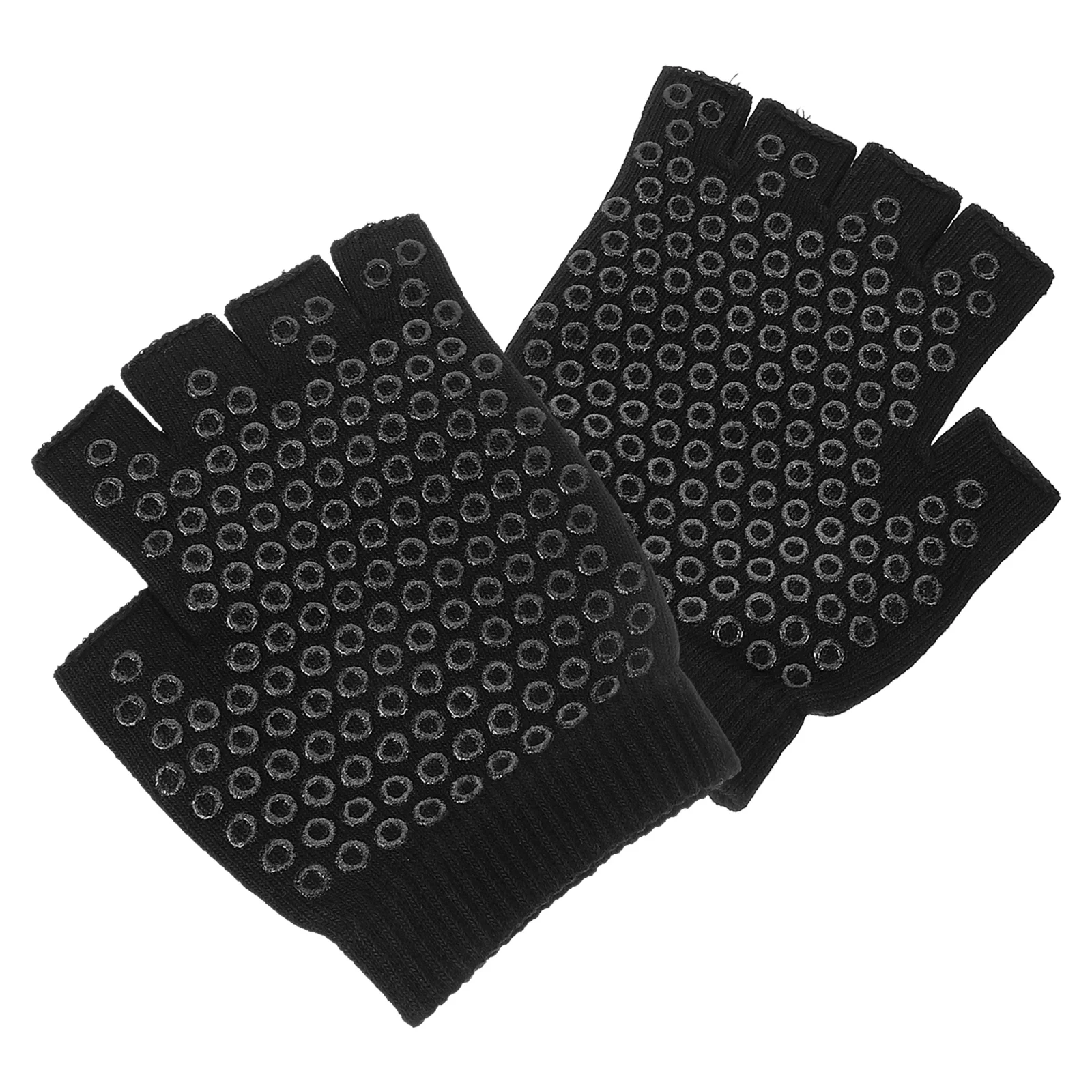 

Yoga Gloves Anti slip Pure Cotton Women Workout Fingerless for Yoga Dance Fitness Cycling Hiking Climbing Black
