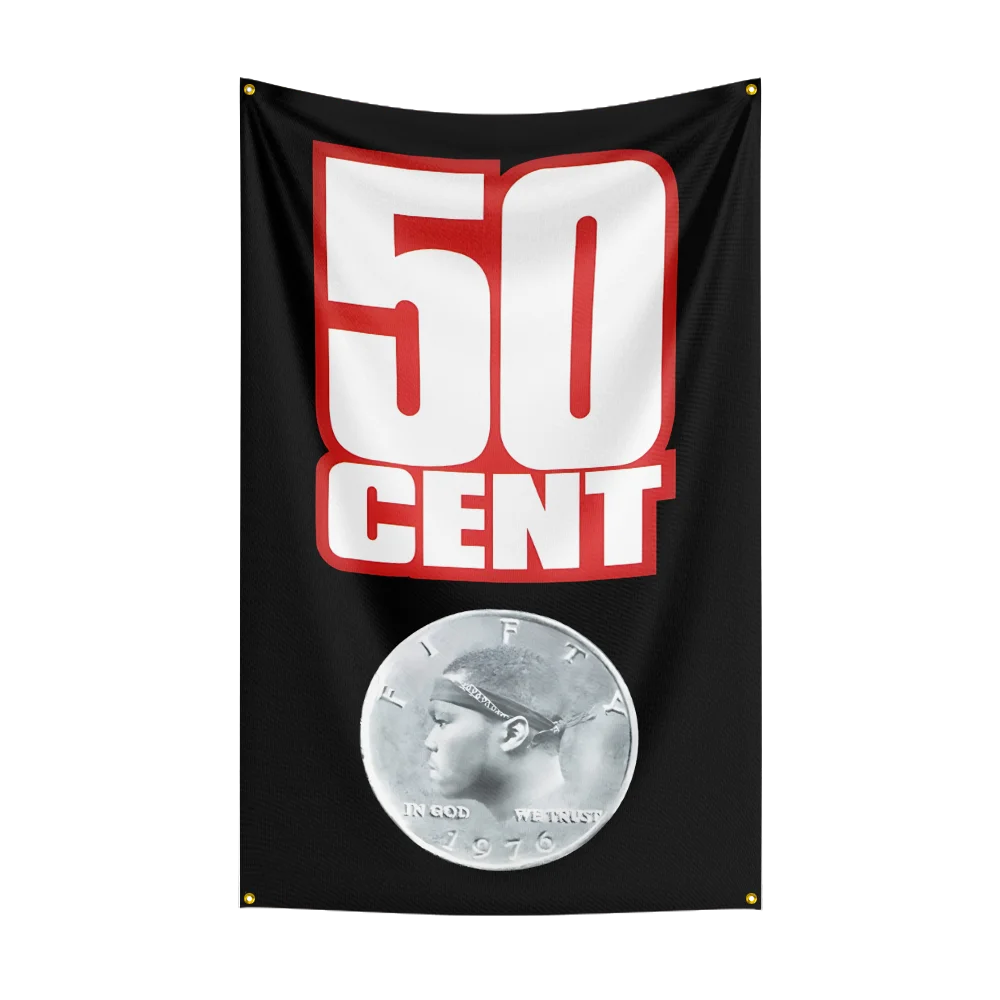 3x5 Ft Heavy Rock Band 50 C-cents Flag Polyester Digital Printing Banner for Bedroom Wall Art Out Door Tapestry Decora