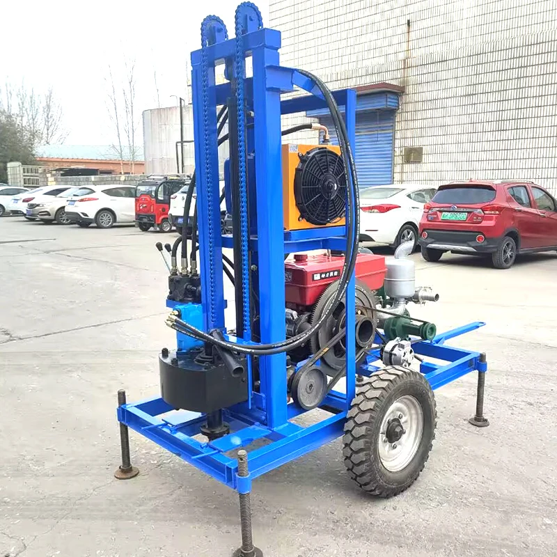 

Индивидуальная прецизионная буровая установка для водяных скважин, 180 м, 30 л.с., дизельная высокоэффективная гидравлическая дрель