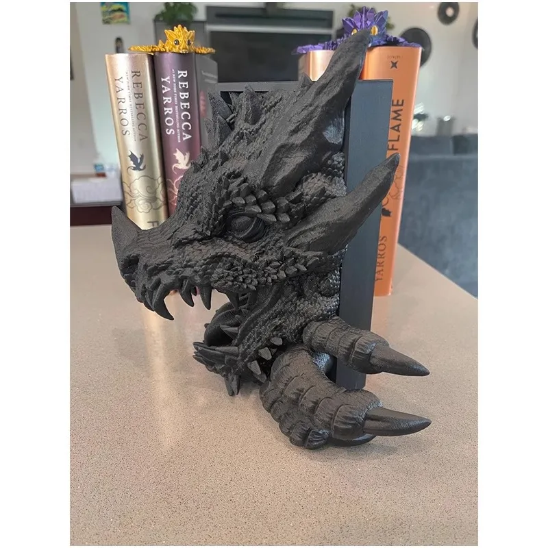 Large Resin Dragon Figurine for Home Décor, Dragon Bookend or Small Statue with Vintage American Style