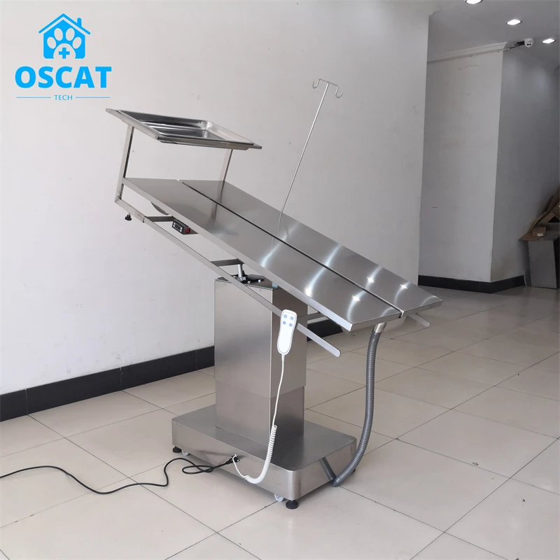 OSCAT Veterinary Surgery Table Pet V-Top Electric Surgical Tables Stainless Steel Vet Operating Table Veterinary Equipment Dog