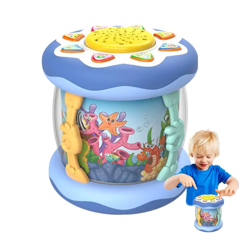 Kids Musical Toy Portable Cartoon Music Toy Educational Instruments Toy Multi-functional Kids Hand Drum Toy For Preschoolers