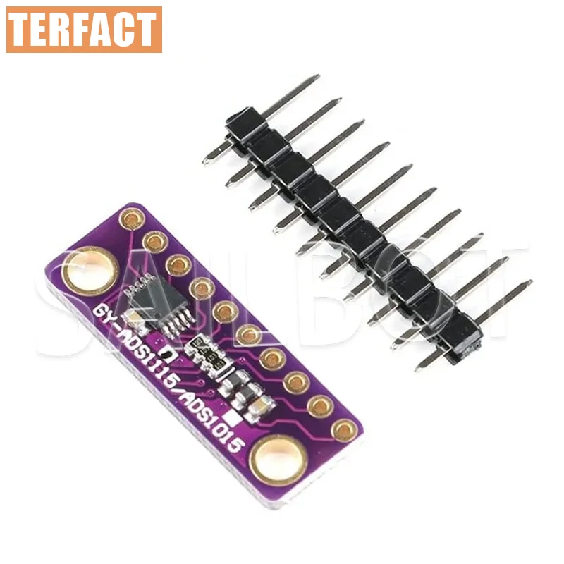 DC 2 -5V 4 CH ADS1115 Module ADC with Pro Gain Microcontroller 16 Bit Amplifier Board for Arduino I2C IIC ADC AVDD