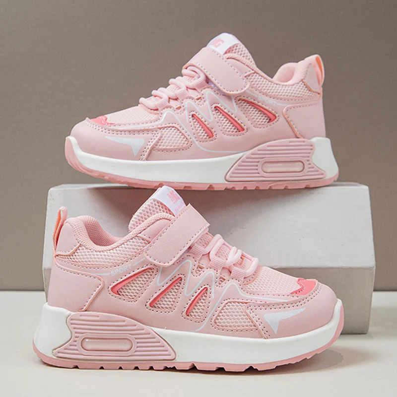 

Autumn Girls Sneaker Children Shoes PU Leather Platform Rubber Sole Mid-cut Kid Sports Shoes Girls Tennis Sneaker 4 To 12 Years