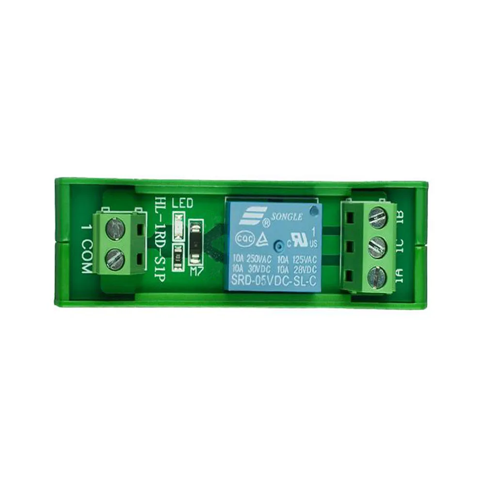 5V 12V 24V 1 Channels Relay Module DIN Rail Mount Relay Board SRD-05VDC-SL-C SRD-12VDC-SL-C SRD-24VDC-SL-C 10A DC 1NO 1NC Relay