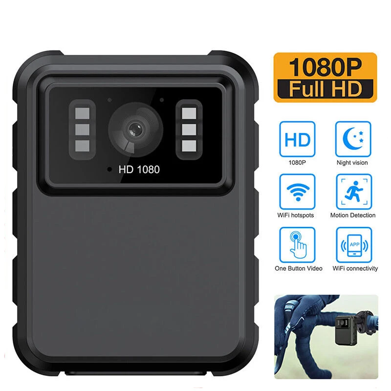

2K WiFi Mini Camera HD 1080P Portable Small Camcorder Video Recorder Infrared Night Vision Police Body Camera with Screen