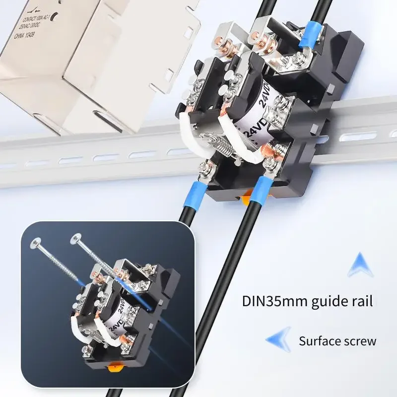 مرحل متوسط عالي الطاقة G62F-1C G62F-2C 12V 24Vdc 220V تيار عالي 100A لسوق المكونات الإلكترونية #5