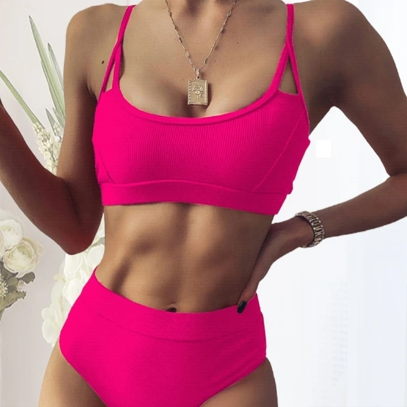 

Sexy Split Bikini Swimming Suit Women's Swimsuit Two-Piece Swimwear Triangular Cmb Albaki Brand Lycra And Polyester Material
