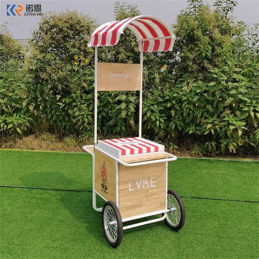 

OEM hotHot Sell Ice Cream Cart Trailer Mobile Food Truck Food Cart Gelato With Freezer Custom Colors