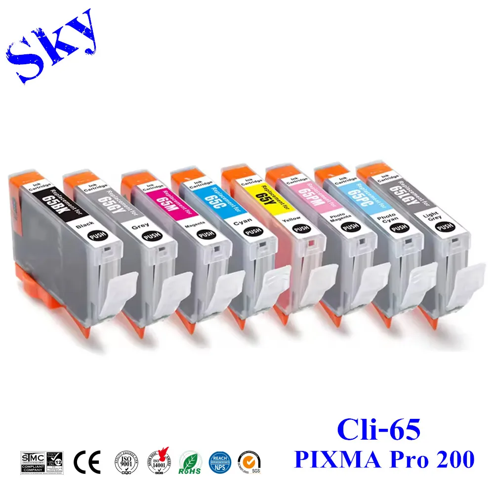 Sky for canon CLI65 CLI 65 CLI-65 Ink cartridge Premium Compatible Color Inkjet Ink Cartridge for Canon PIXMA Pro 200 Printer