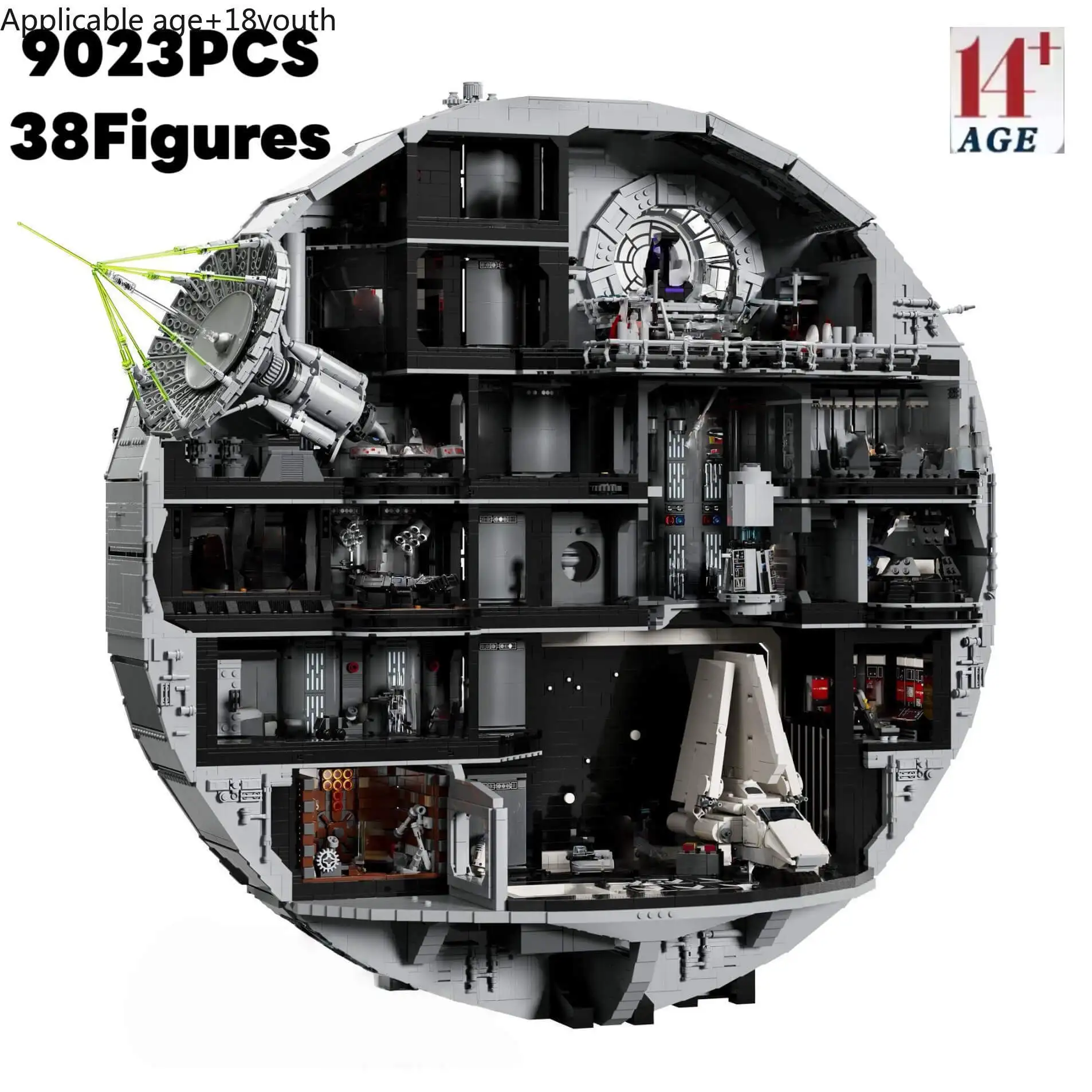 

2025 НОВЫЕ звездные строительные кирпичи, совместимые с 75419, блоки, модель игрушки, 9023 шт., для детей и взрослых, подарок на день рождения, Рождество