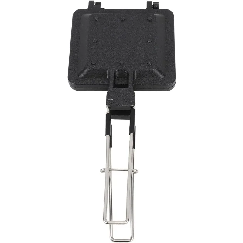 Сэндвичница со складной ручкой, двусторонняя сковорода для сэндвичей, завтрак с антипригарным покрытием, тостер для хот-догов