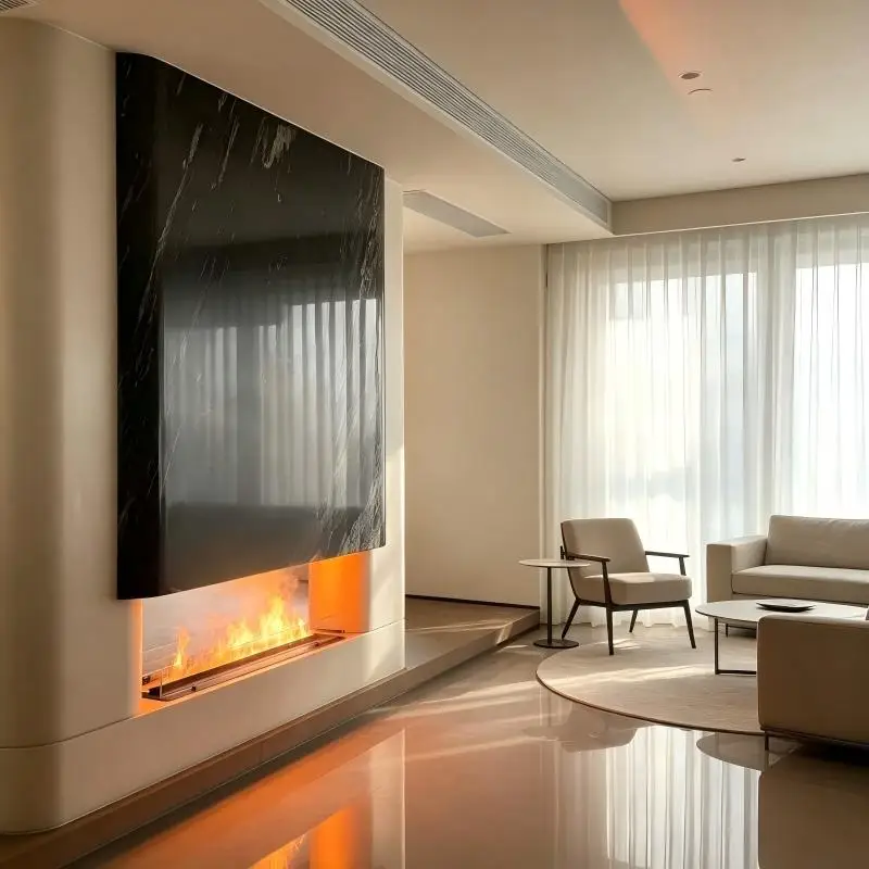 Ultra Thin 3D Vapor Fireplace Wall Recessed Electric Flame Effect Smart Home Integrated Water Vapor Fireplace Insert fire place