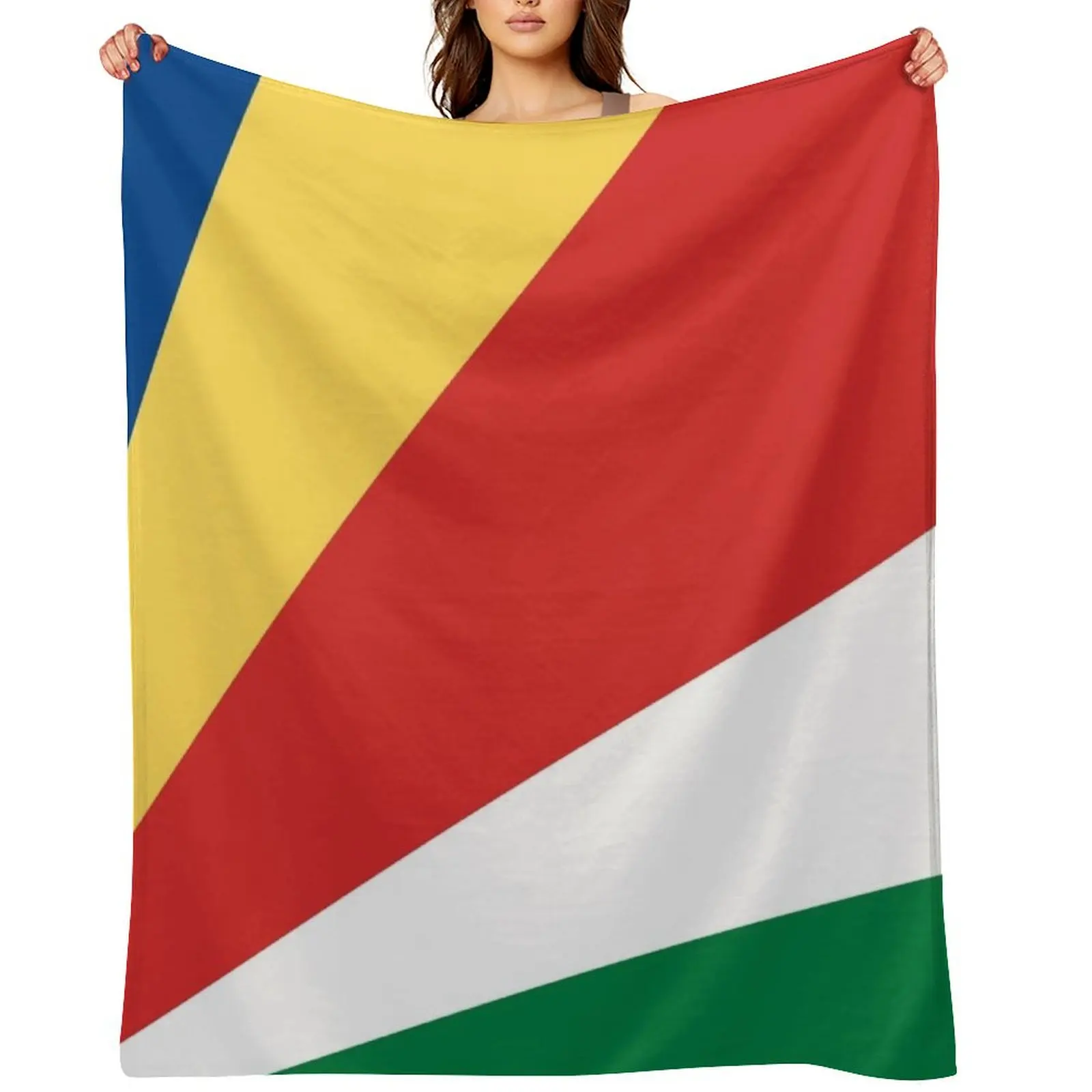 

Seychelles flag Throw Blanket Nap Travel Soft Beds Blankets