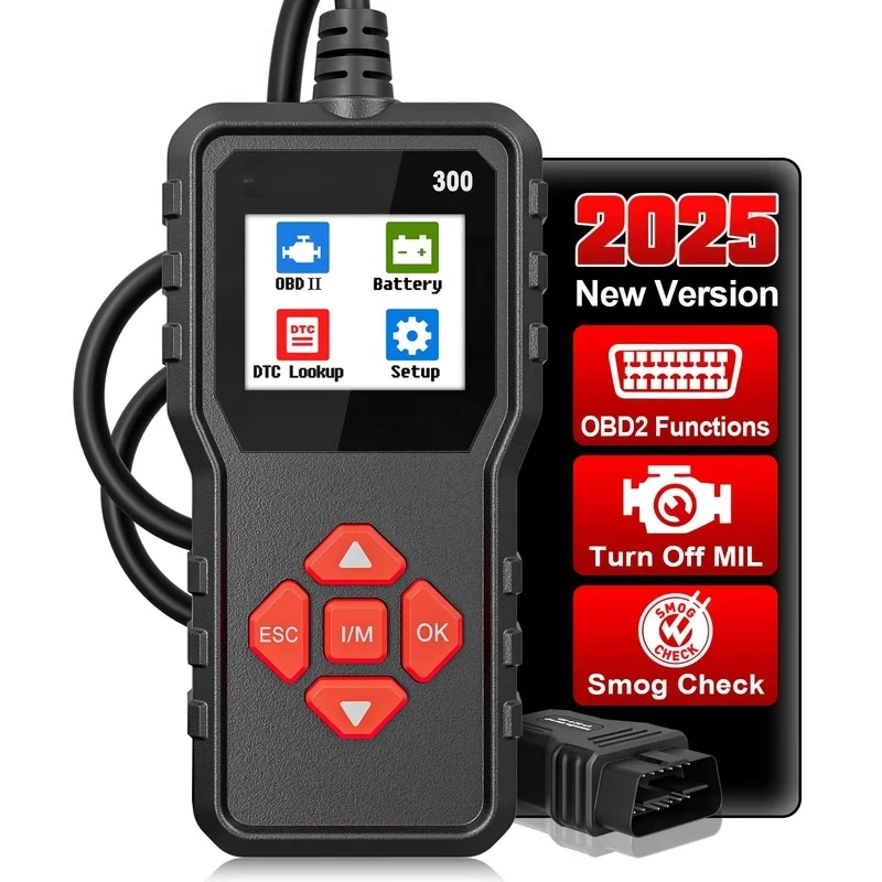 Escáner OBD2 portátil 2026, lector de código automático, herramientas de diagnóstico, probador de batería de motor I/M, actualización gratuita de por vida, fácil de operar
