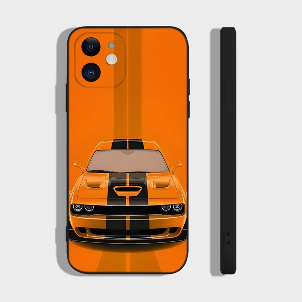 D-Dodge C-Challenger S-RTs Phone Case For iPhone 16,15,14,13,12,11 Plus,Pro,Max,XR,XS,X,7,8 Plus,SE,Mini Silicone Soft