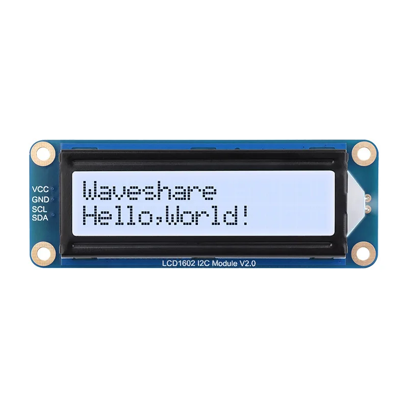 Picture 3: Waveshare LCD1602 Character LCD Screen, Optional Color, 3.3V/5V Compatible, Adjustable Backlight Brightness