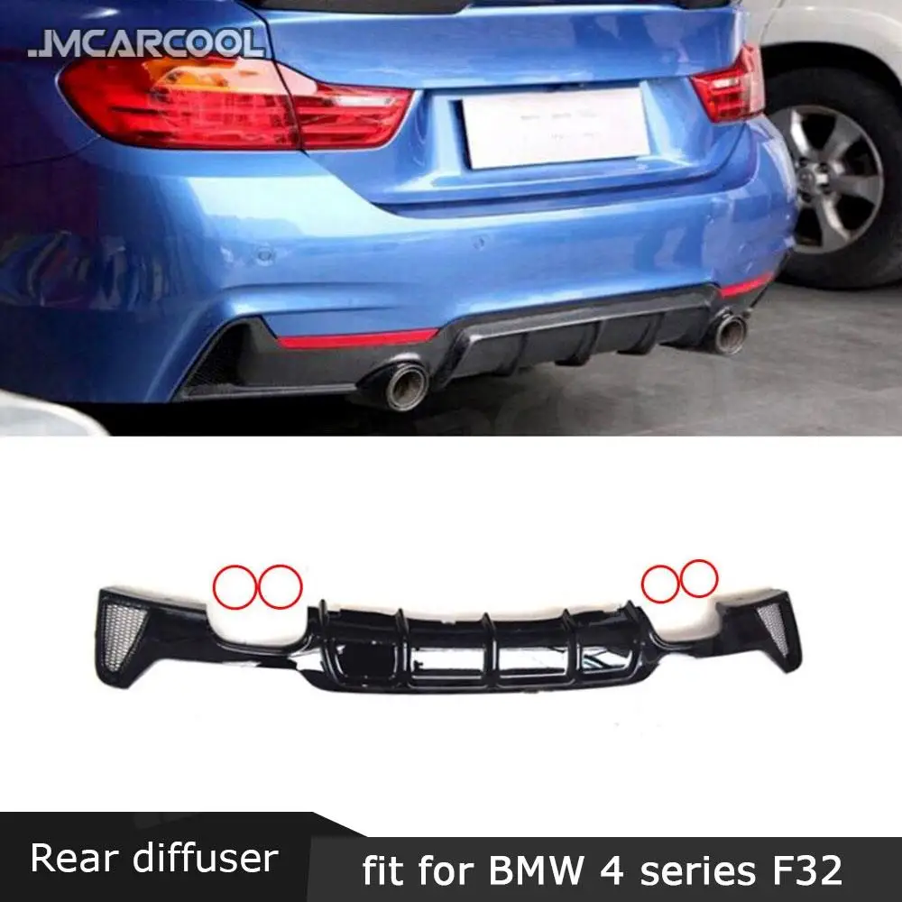 

Carbon Rear Lip Diffuser Spoiler For BMW 4 Series F32 F33 F36 M Sport MP Style 2014-2018 Bumper Guard ABS Gloss Black