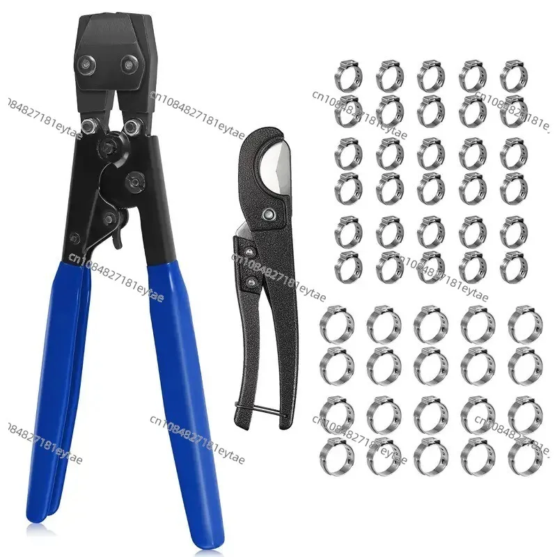 PEX Pipe Clamp Pliers, Single Ear Infinite Throat Hose Clamp Strong Crimping Pliers