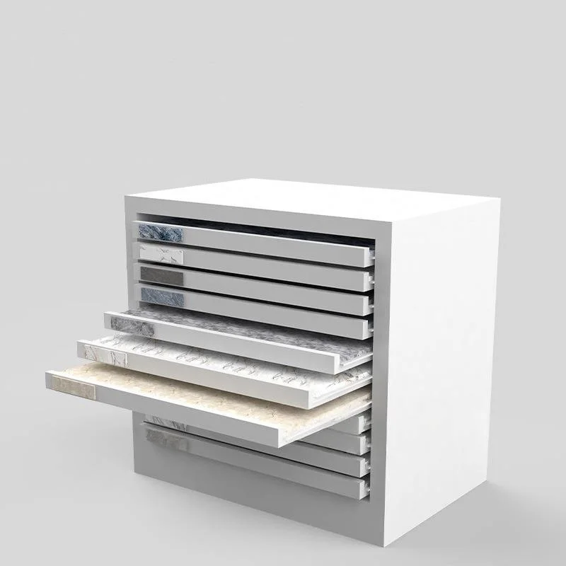 Hot Sale Modern Customized Artificial Quartz Stone Tile Sample Stand Rails Slide Panel Granite Wood Flooring Display Stand Easy