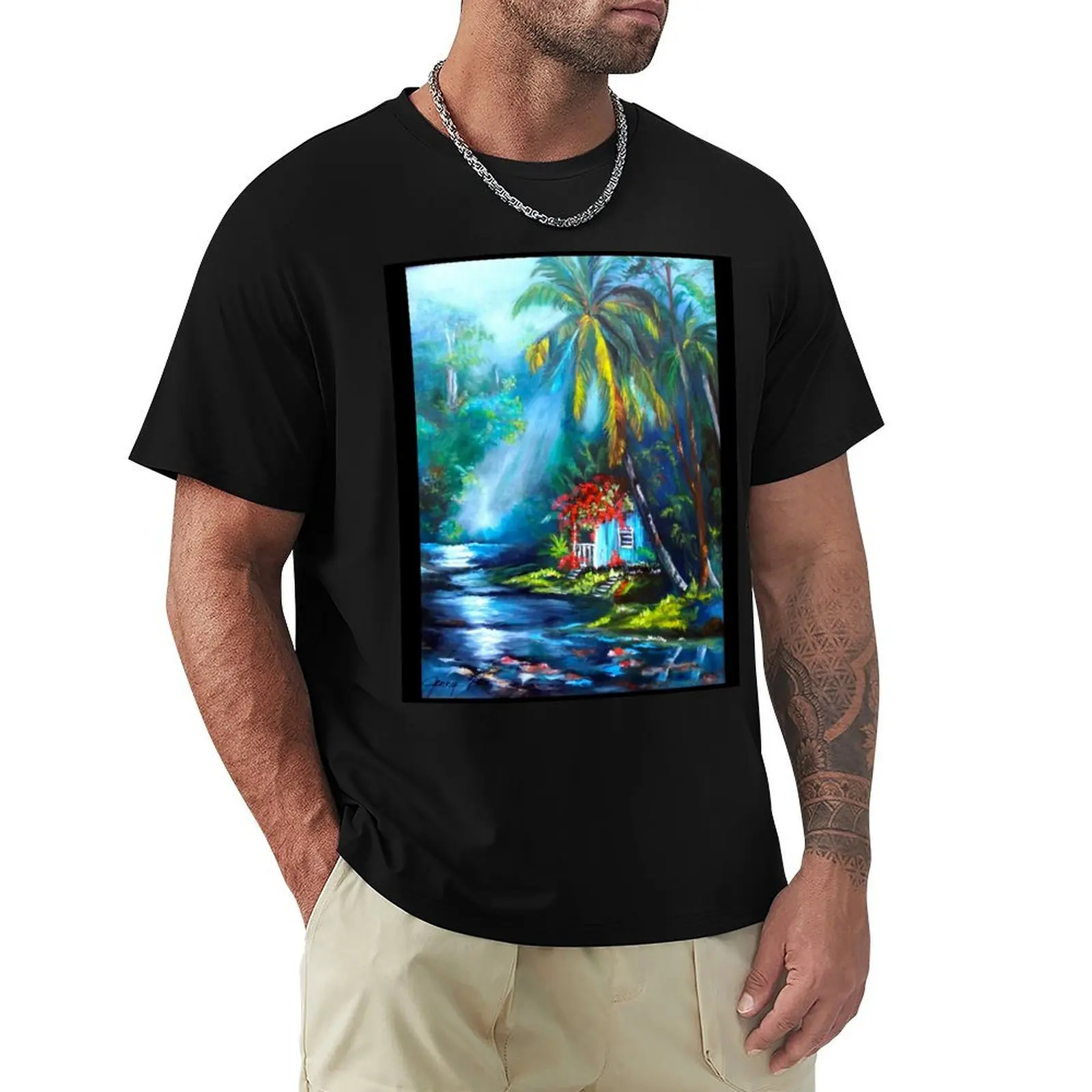 Old Hawaiian Homestead T-Shirt Casual Loose Daily Wear T-Shirt
