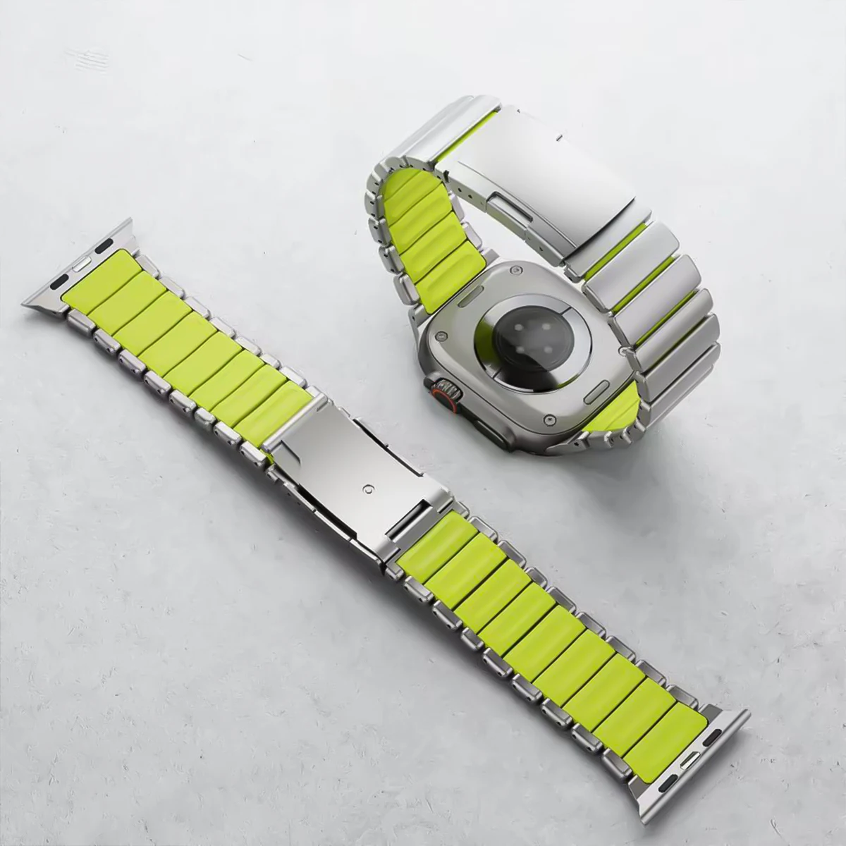Luxury Titanium Bracelet for Apple Watch Ultra 3 2 1 49mm  Series 11 10 46mm Rubber Band for iWatch 9 8 7 6 5 SE 45mm 44mm Strap