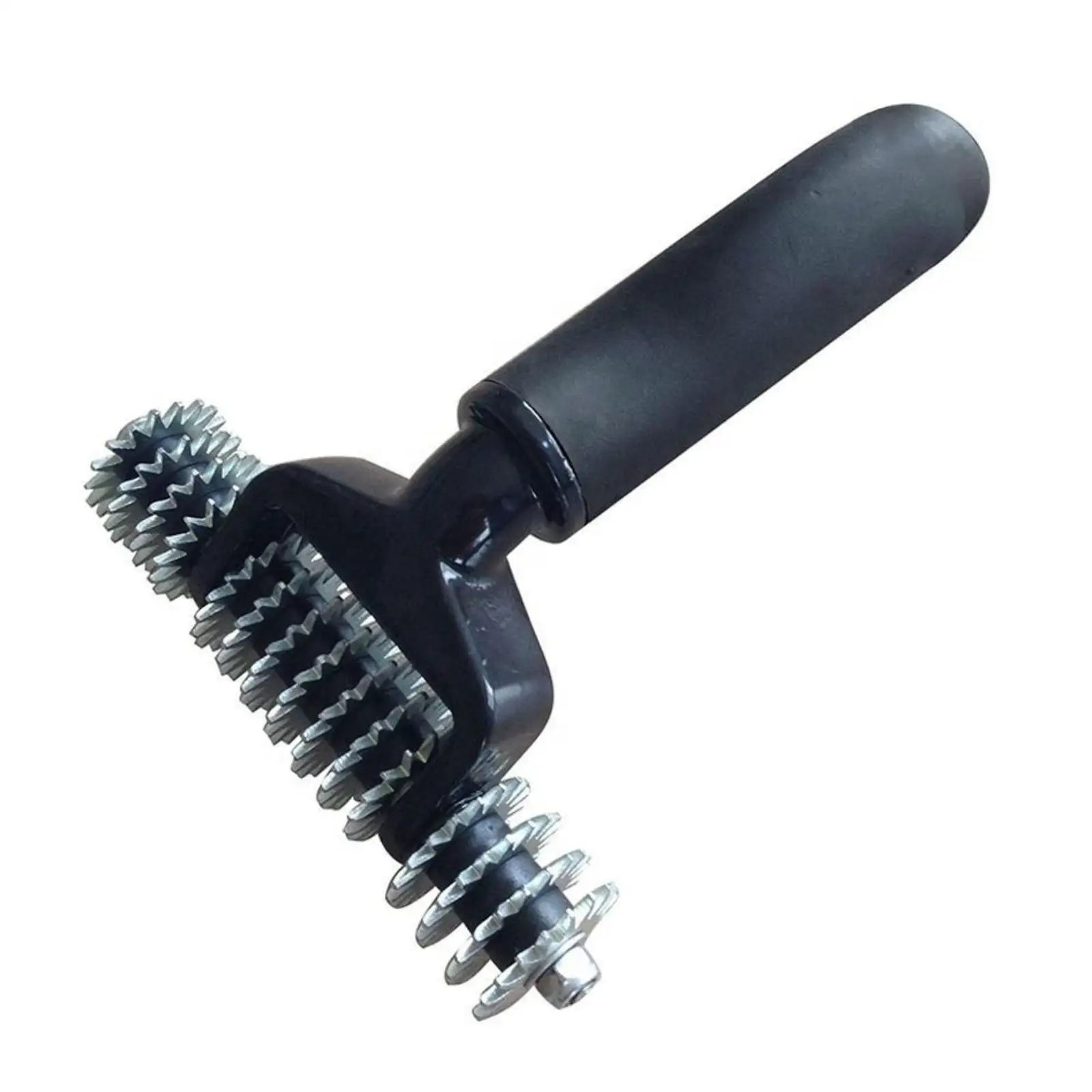 Handheld Carpet Roller with Toothed Iron Rollers Serrated Carpet Installation Roller Heavy Duty for Wall Covering Work