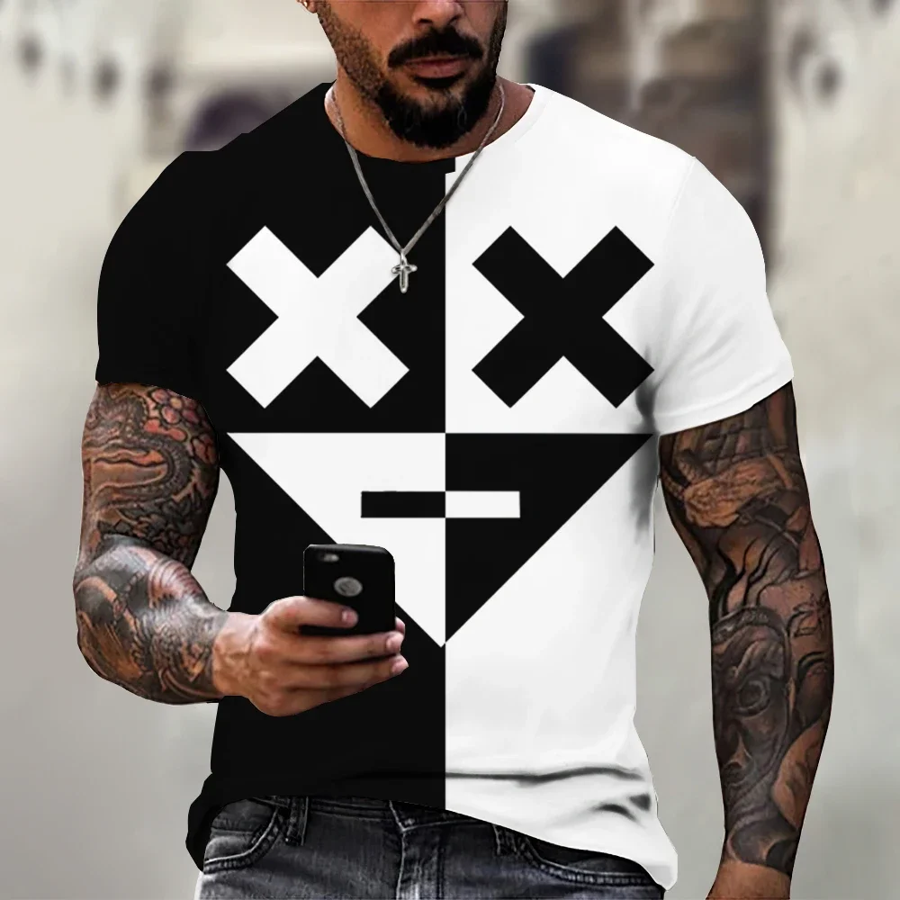 

2023 T Shirt For Men Summer Funny Tee Retro Streetwear Men's Clothing Fashion Crew Neck Top Hip Hop Fashion Men's T-shirt Casual