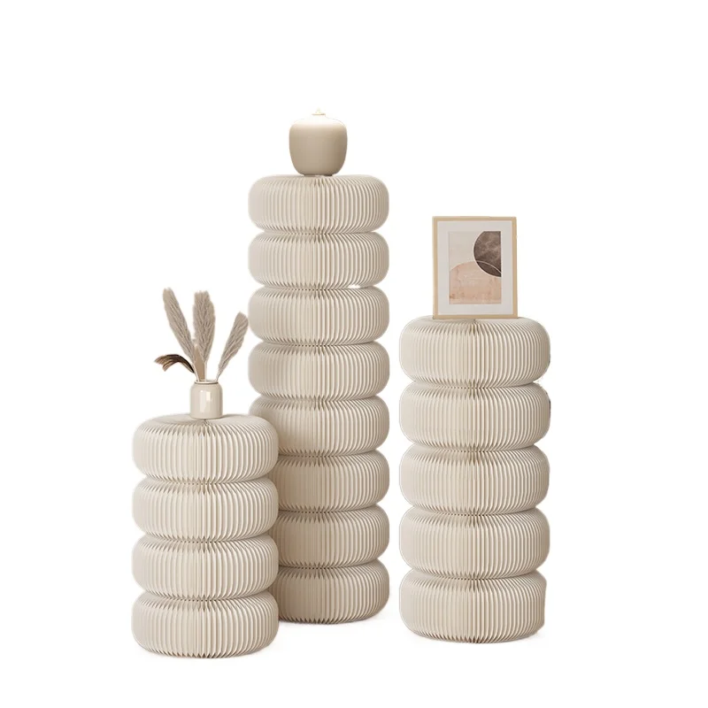 

Paper luminous cylindrical booth display, window display rack