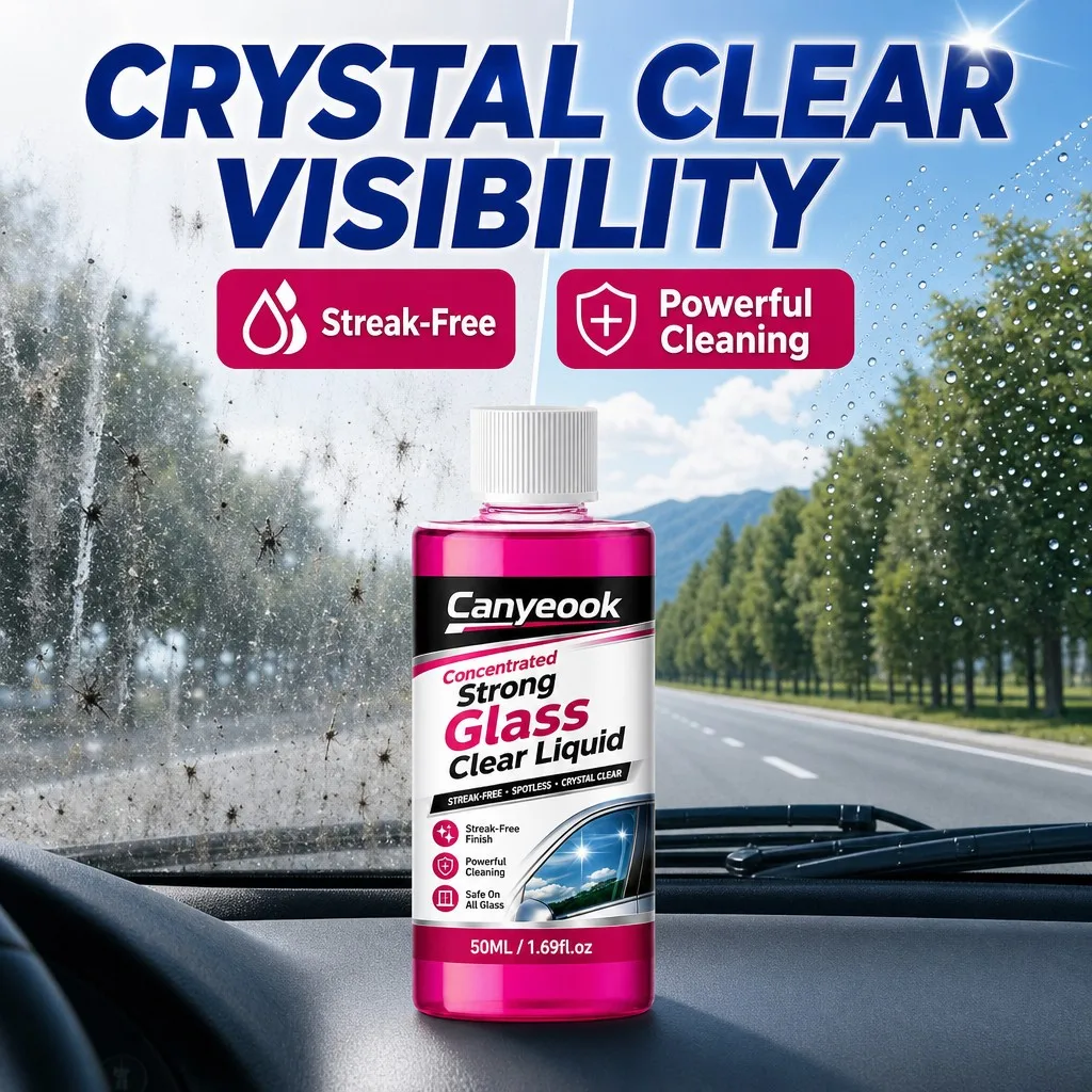 CANYEOOK Concentrated Glass Cleaner 50ml Remove Bugs Sap Bird Droppings Oil Film Anti Freeze for Car Windshield Washer Fluid