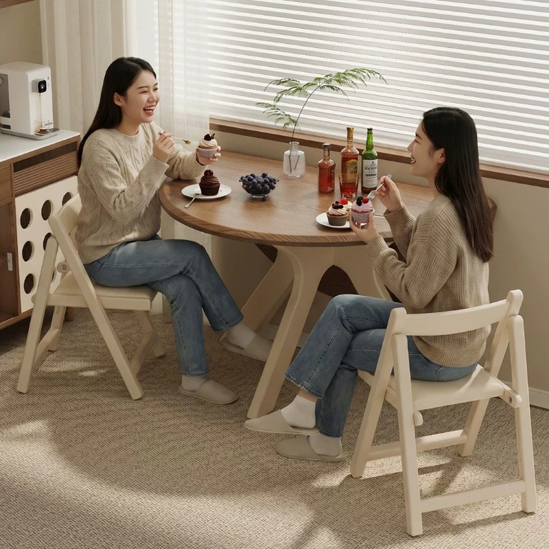 折りたたみ式ラウンドダイニングテーブル無垢材コーヒー小さなヴ - Outdoor Furniture Vintage のレビューと価格