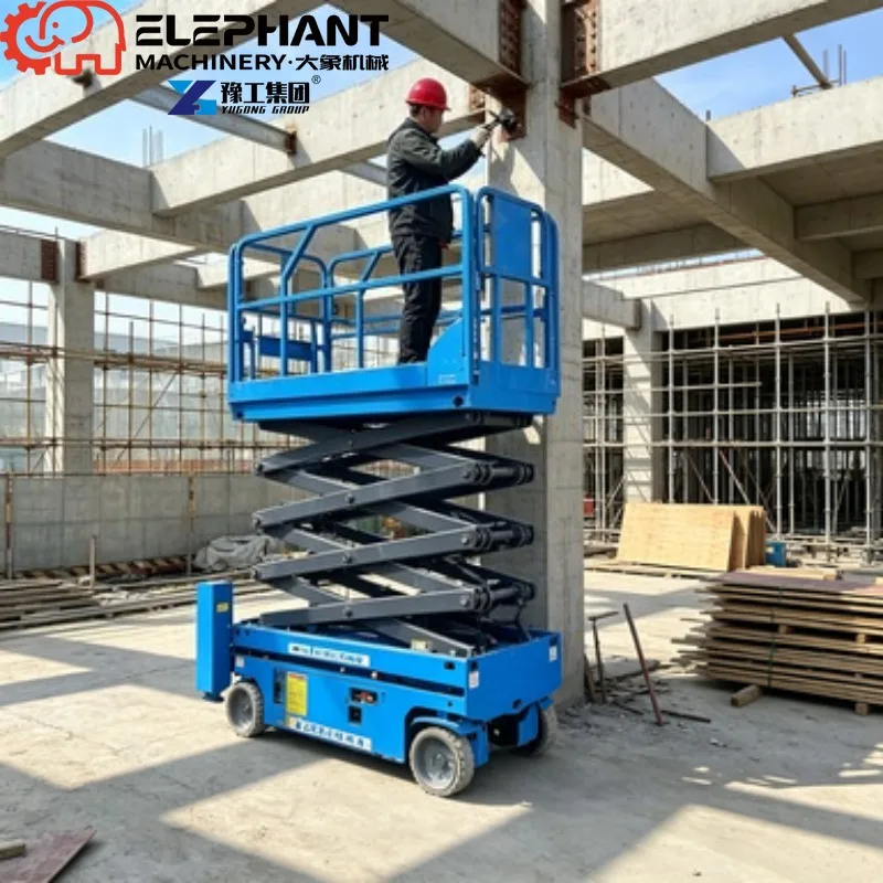 Self Propelled Electric Hydraulic Scissor Lift Aerial Work Platform, 4m 6m 8m Lifting Height For Construction Maintenance