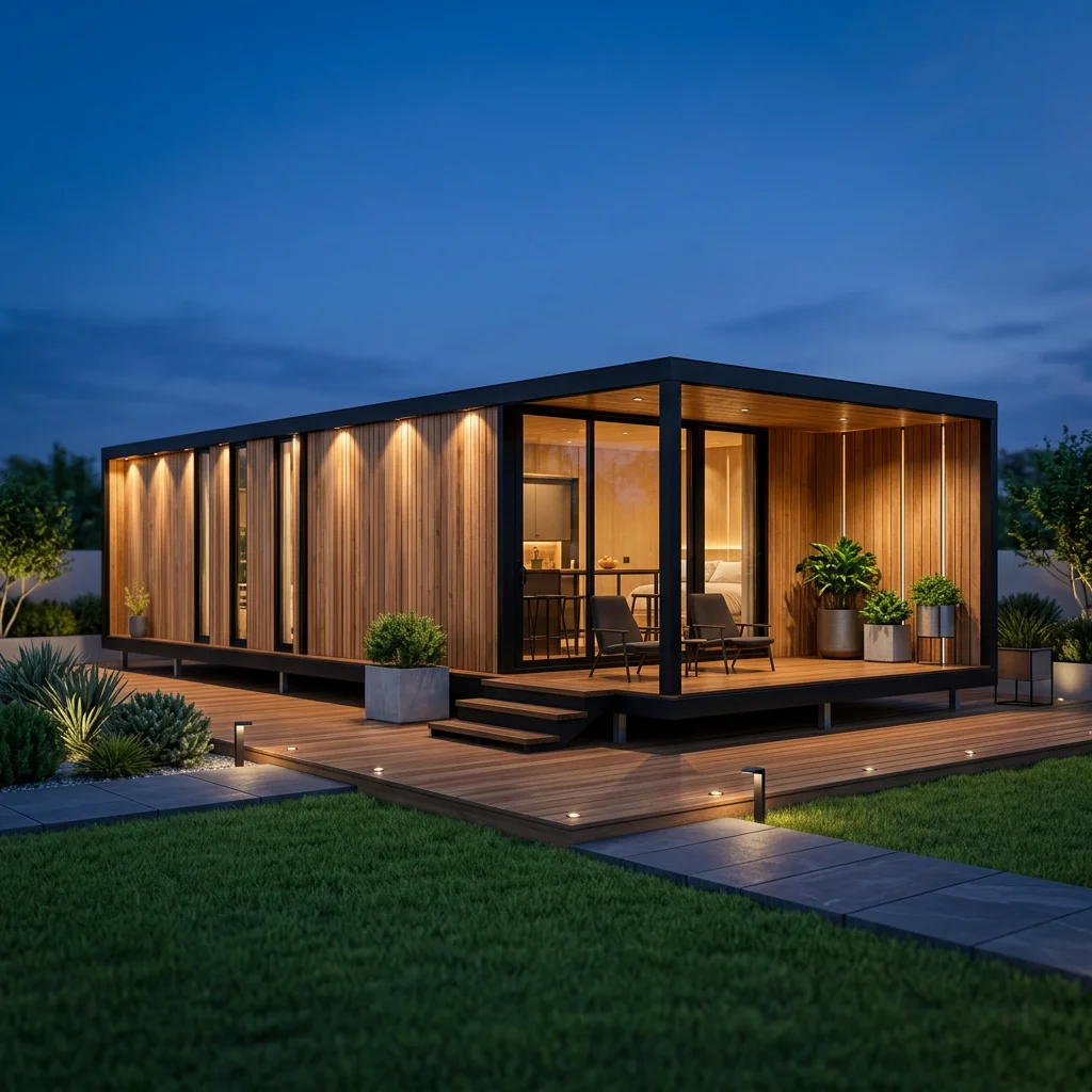 Portable Modular 2-3 Bedroom Prefab Flat Pack Mobile Garden Cabin Modern Wooden Container House Hotels Villas Ready-Made Homes