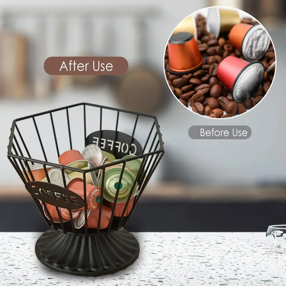 Large Capacity Coffee Pod Holder Coffee Pod Storage Cup Coffee Capsule Holder Home Decoration Irregular Shape