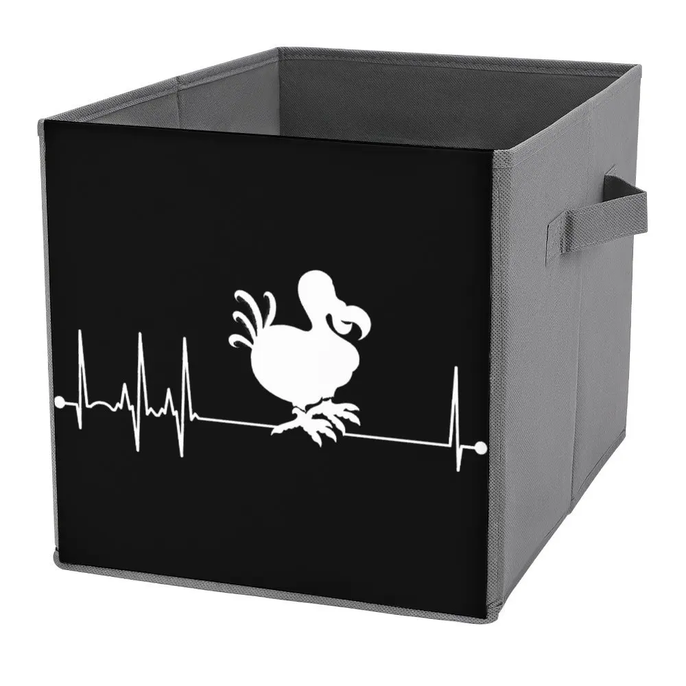 Folding Storage Box Dodo Bird Heartbeat Pulse Dodo Bird Lover Gift Storage Tank Large Capacity Storage of Clothes Super Soft Fun