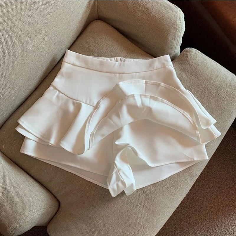 Shorts Women Preppy Club Style Pure Tender Holiday Feminine High Waist Lovely Comfortable Y2k Hotsweet Korean Soft Ins Summer