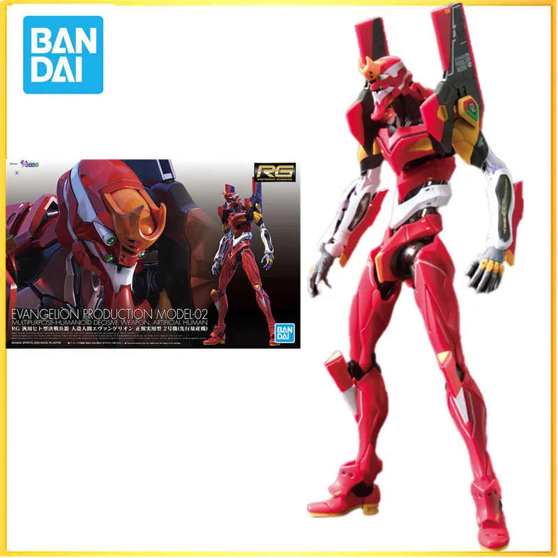 

In Stock Bandai Original RG EVA Evangelion Model-02 Figure Assembly Model Collectible Toys