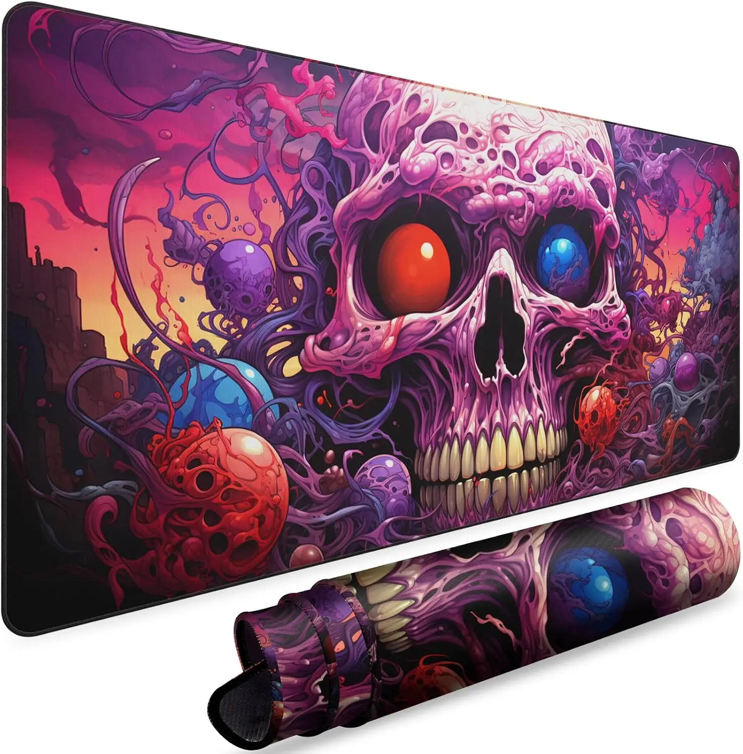 

Коврик для мыши NiHome в стиле аниме, коврик для клавиатуры игрового стола с нескользящей резиновой основой, коврик для мыши на весь настольный стол P