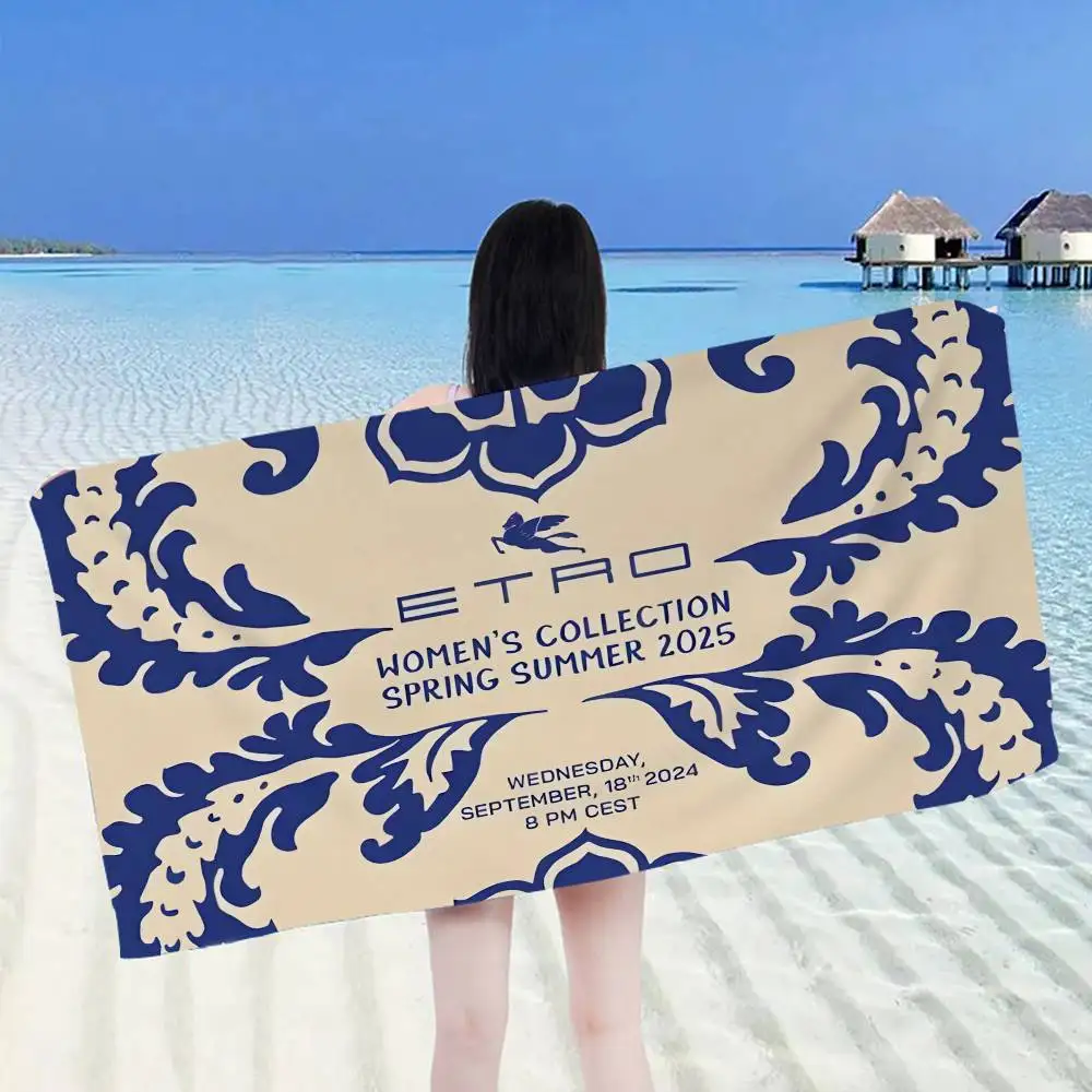 Classic Design E-Etro Microfiber Printed Beach Towel Mountain Climbing Yoga Beach Swimming Running Absorbent Soft Towel